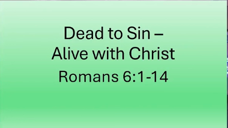 Dead to Sin Alive with Christ Artwork for Dead to Sin Alive with Christ