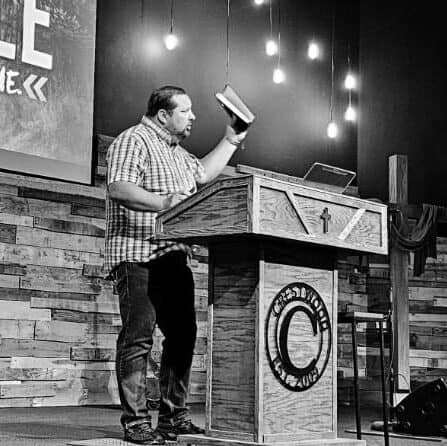 Pastor Mike Collins teaching at Crestwood